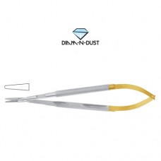 Diam-n-Dust™ Micro Needle Holder Straight - Heavy Pattern - Round Handle - With Lock Stainless Steel